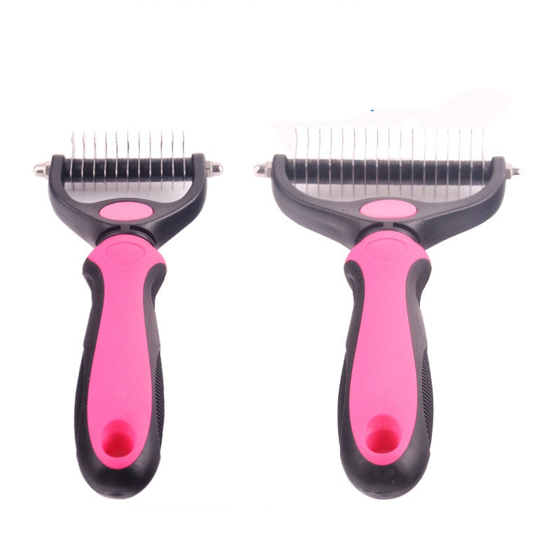 Cepillo de eliminación de pelo para perros y gatos, desenredador y peinador para pelaje enmarañado y largo con corte de vello — imagen 3