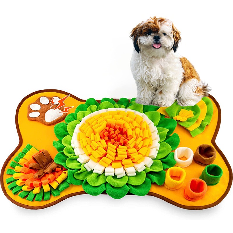 Pet dog sniffing toy mat cat and dog sniffing mat washable fun food hiding puzzle sniffing mat — image 3