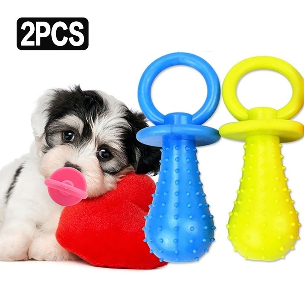 Juguetes para Perros Toy de Mordida Material de Goma Sonido de Llave Forma de Tetina para Cachorros Color Aleatorio Caliente — imagen 1