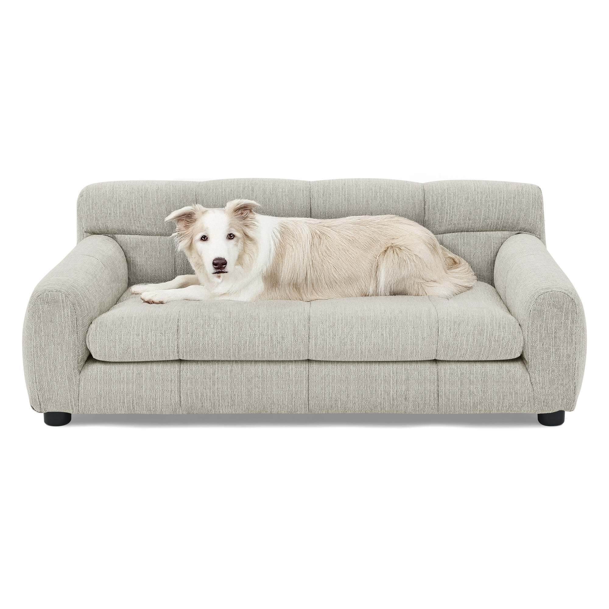 Soft And Comfortable Pet Sofa With Backrest And Armrests, Suitable For Modern Rectangular Pet Sofas For Small And Medium-sized Dogs, -Beige — imagen 4