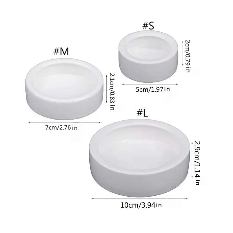 Reptile Water Food Bowl Anti-Escape Ceramic Feeder Dish for Lizard Hermit Gecko Chameleon Corn Snake Bearded Dragon Accessories — image 6