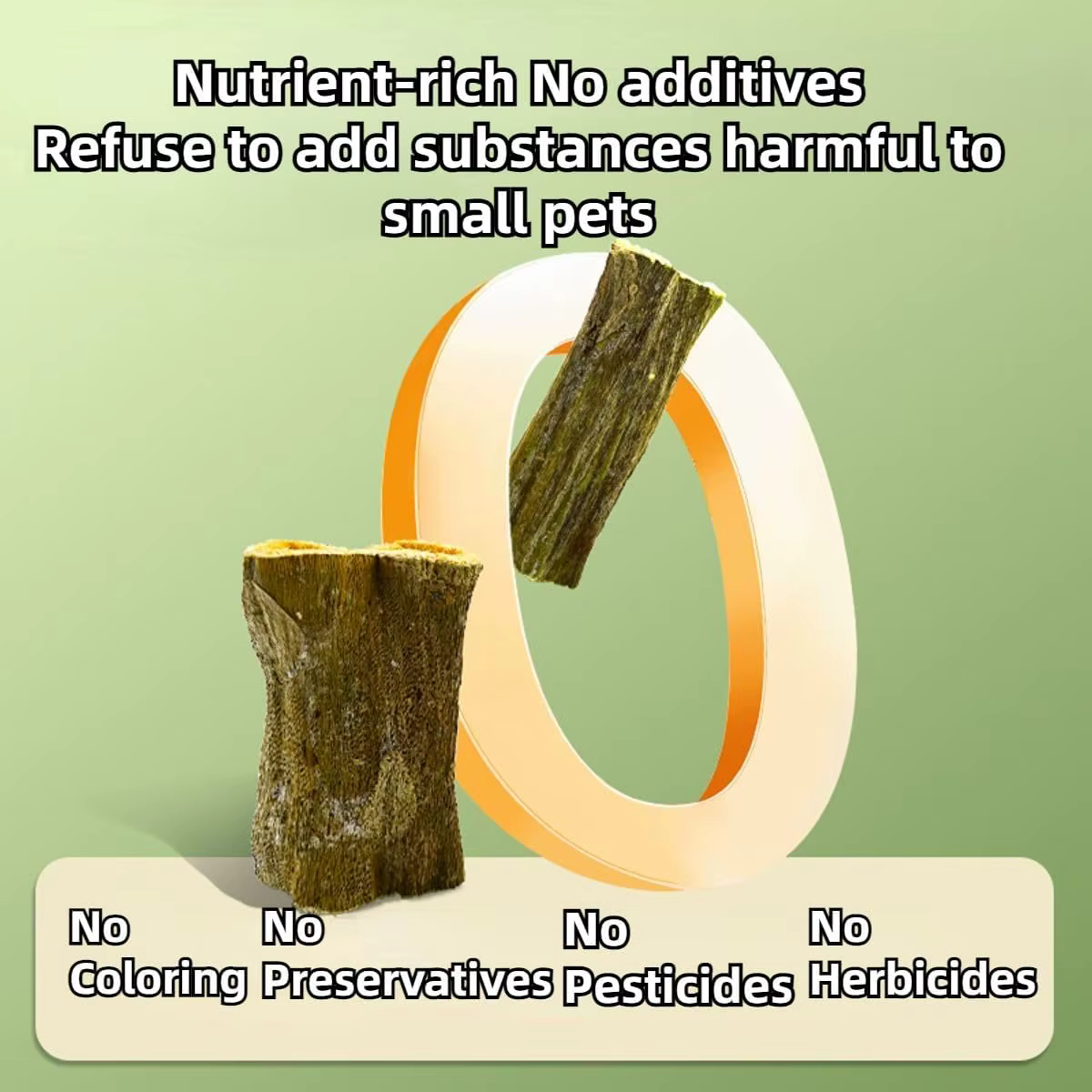 Natural Bunny Chew Toys, Organic Papaya Wood Chew Sticks Hamster Chew Toy for Teeth Hamster Guinea Pig Rat Gerbils — image 6