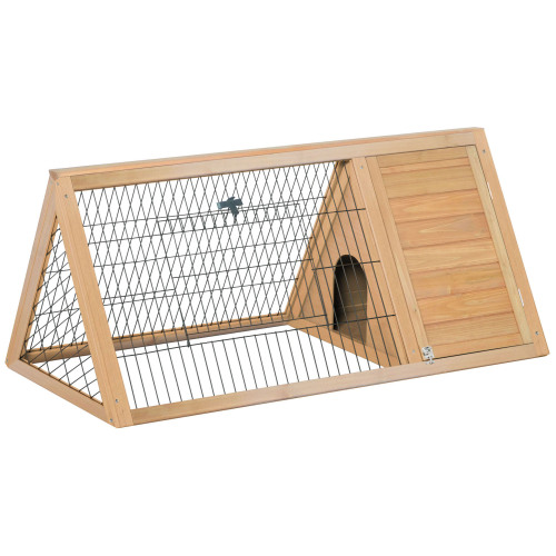 Wooden A-frame Outdoor Rabbit Cage Small Animal Cage — image 1
