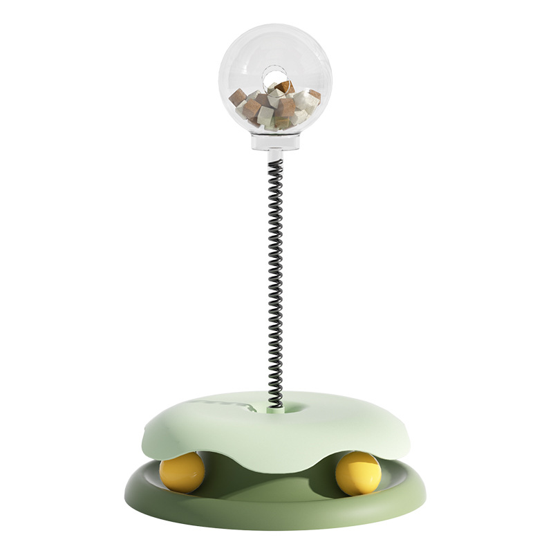 Alimento para Gatos con Fuga 2 en 1 Juguetes Giratorio y Pelota de Resorte, Entretenimiento Divertido para Kitten y Formación de Gatos — imagen 3
