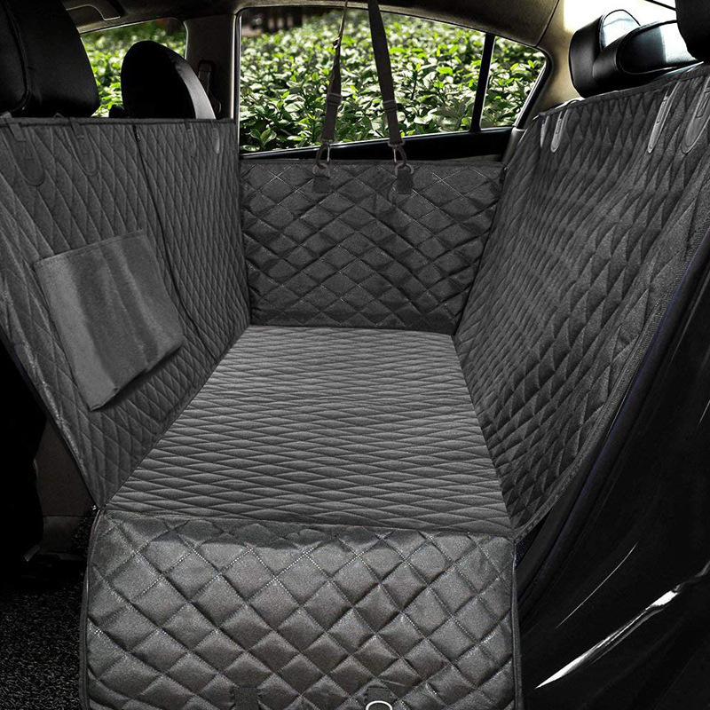 Dog Car Seat Cover View Mesh Pet Carrier Hammock Safety Protector Car Rear Back Seat Mat With Zipper And Pocket For Travel — image 10