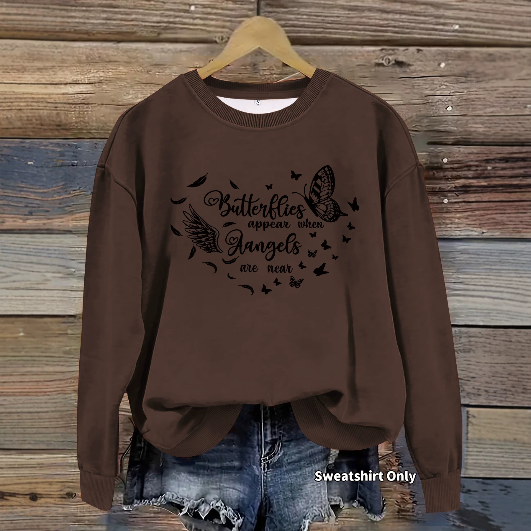 Butterfly printed long sleeved hoodie — imagen 6