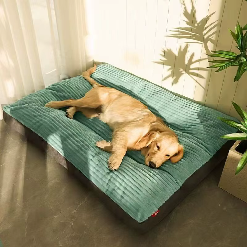 Cama para perros para dormir, alfombra universal de cuatro estaciones para mascotas con funda removible lavable, cojín resistente a mordidas para cama de gato, auto-juego Int — imagen 4