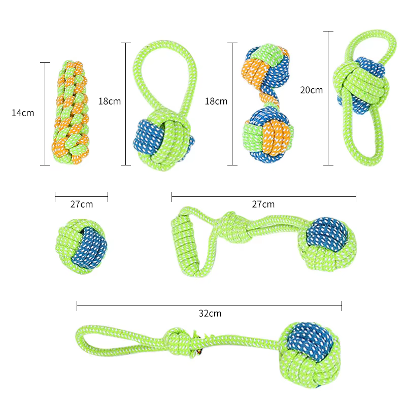 Juguetes para Perros Interactivos de Cuerda de Algodón para Perros Grandes Pequeños Pelotas Accesorios para Mascotas — imagen 6