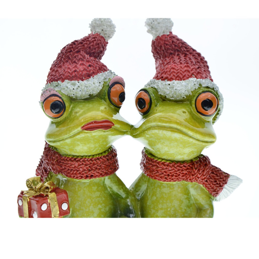 Home Decoration Couple Frog Resin Craft Decoration — imagen 2