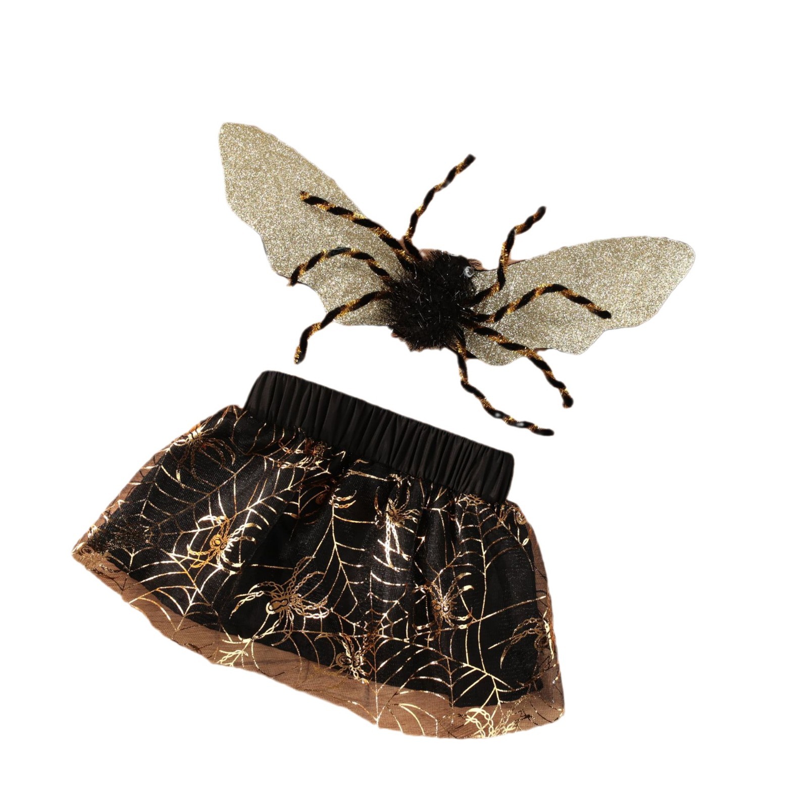 Halloween Pet Dog Costume Spooky Spider Wings Transformation Dress Set — image 6