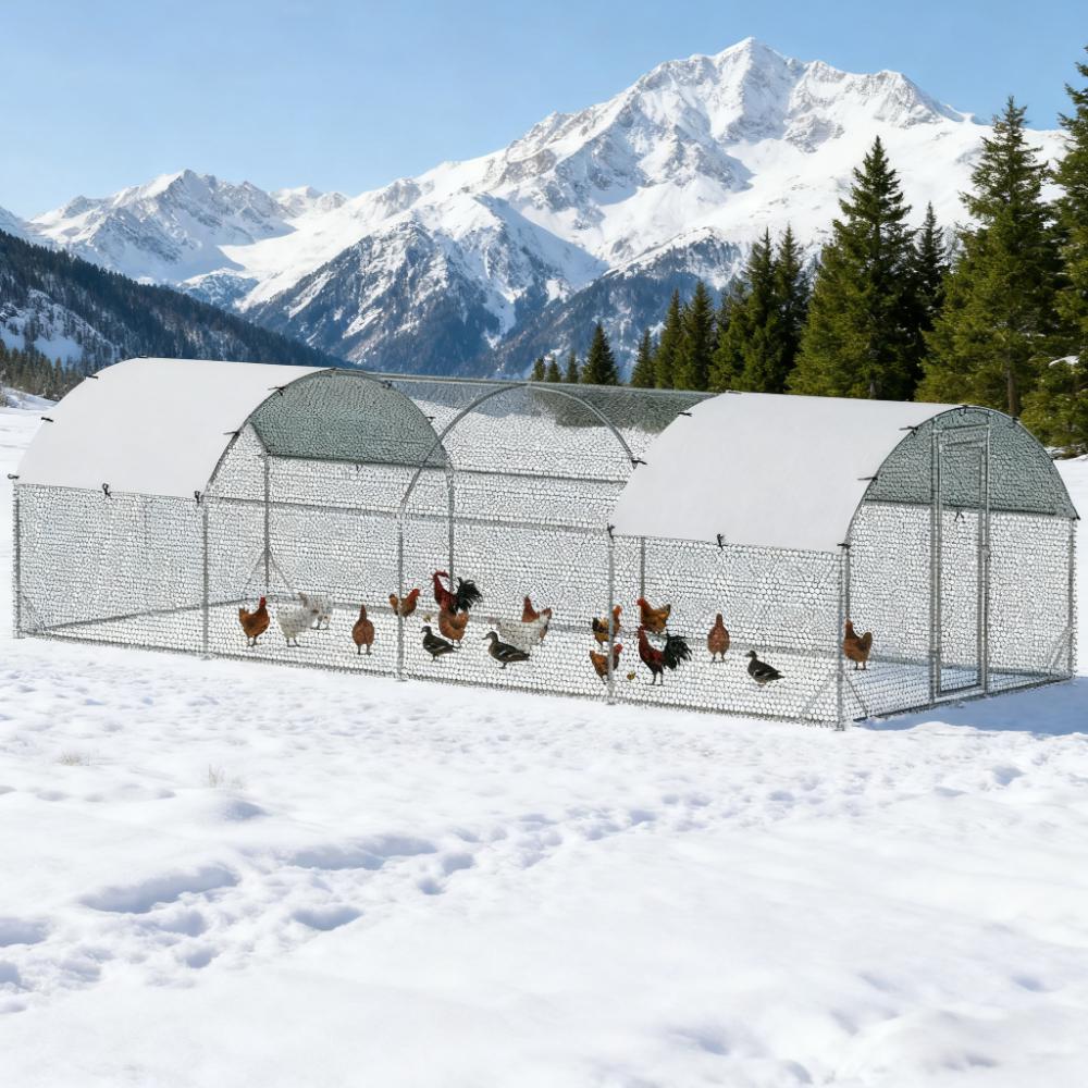 9.2'W X 24.9'D X 6.5'H Chicken Coop Large Metal Chicken Coop For Yard, Outdoor, Duck, Rabbit — image 1