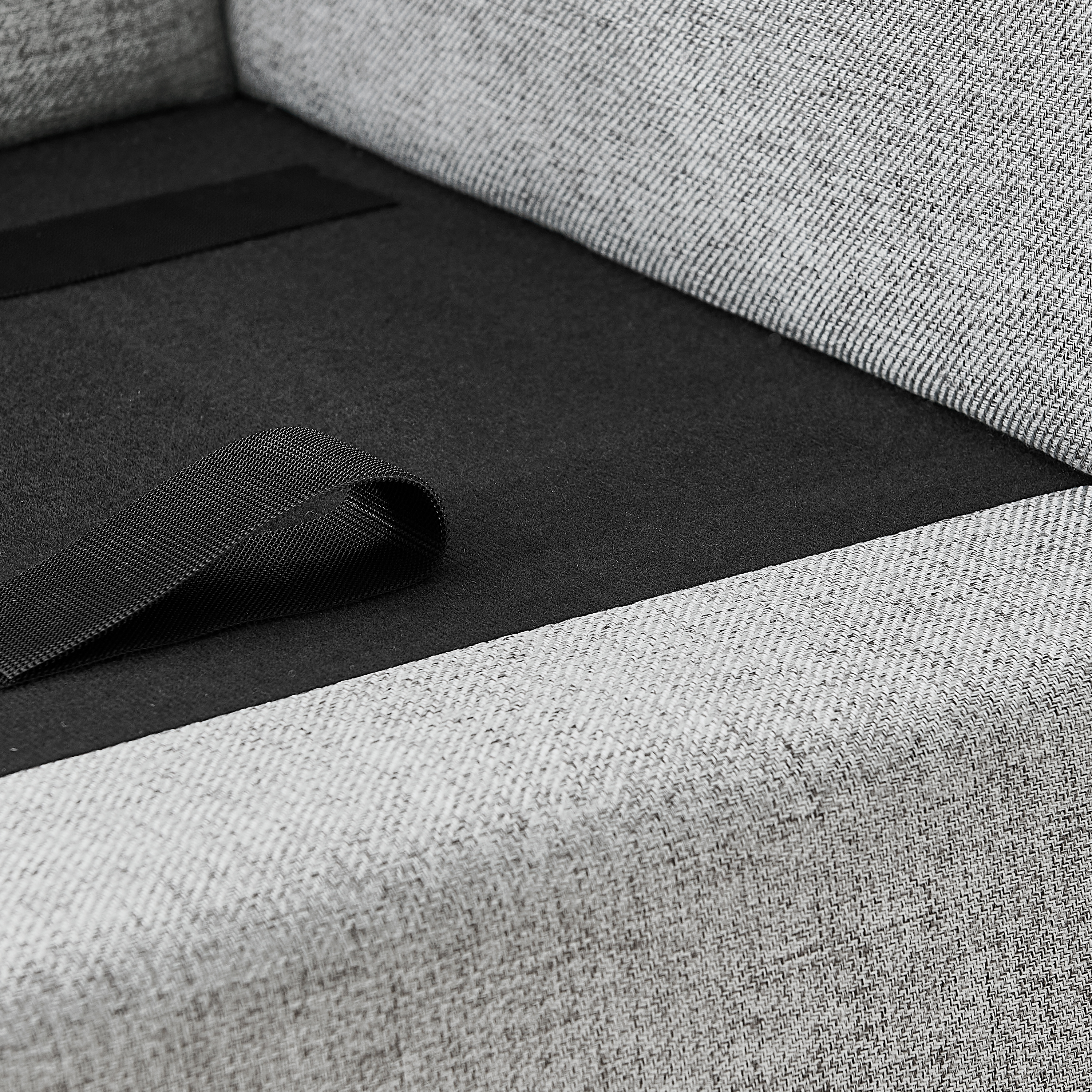 Silla de Comodidad para Mascotas Grande, Sofá Rectangular con Brazo Curvo en Tela de Lino para Perros Grandes - GRIS CLARO X — imagen 5