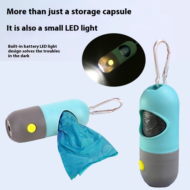 Led Light Pet Waste Bag Dispenser For Dogs Cats Dog Poop Scooper Bags Waste Bags Holder Dispensers Pet Clean Accessories — image 2
