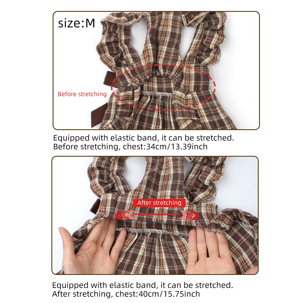 Pet Clothes Dog Dresses Princess Retro Plaid Bow Skirt Teddy Bichon Small Medium Dog Clothes Fashion Trend Decorative Clothing — image 5