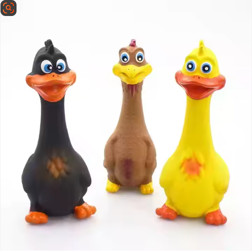 Hiphoppet Juguetes de Goma Interactivos para Perros en forma de Pato con Sonido — imagen 1