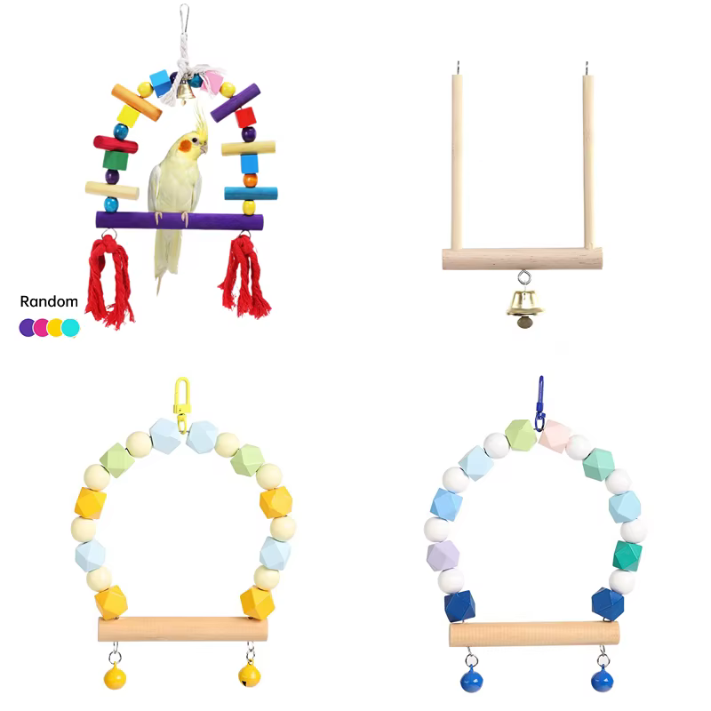 Juguetes de Suelo para Pájaros - Accesorios para Aves Coloridos en Colores Aleatorios — imagen 1