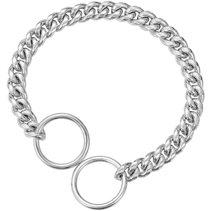 Gold Stainless Steel Dog Necklace P-Chain Titanium Steel Collar — image 4