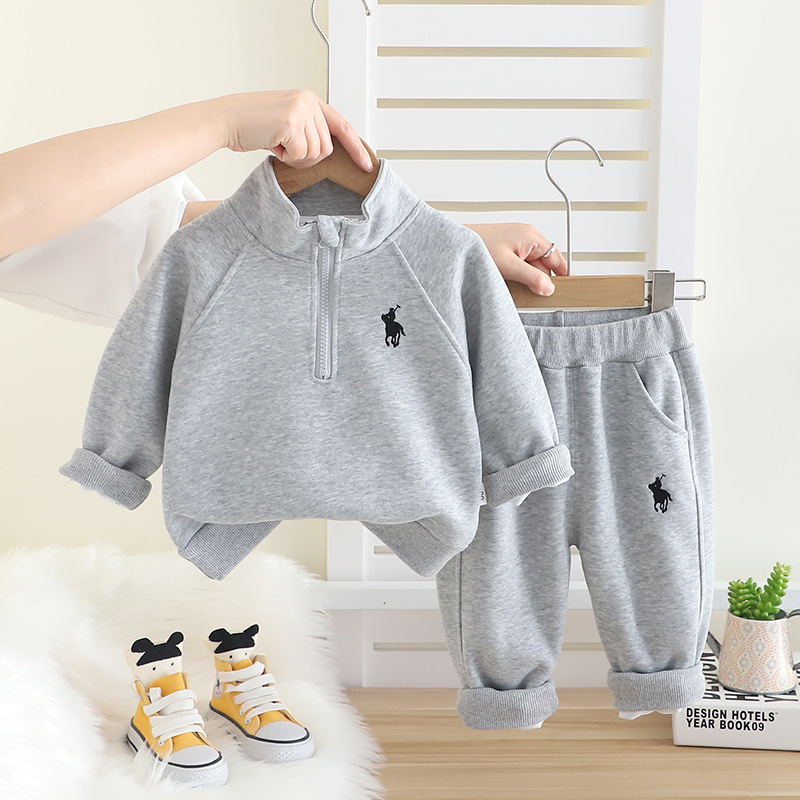 Toddler Boys Girls Letter Horse Print Sweatshirt Two-Piece Set Spring Autumn — imagen 7