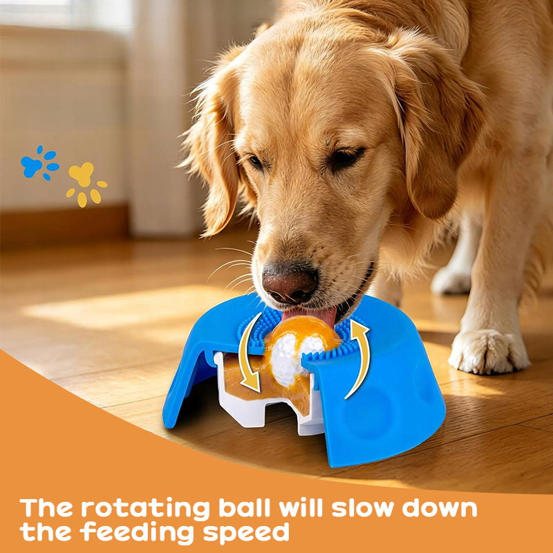 Bol de Lamer para Perros con Bola Rodante, Anti-Asfixia y No Deslizante de Silicón — imagen 9