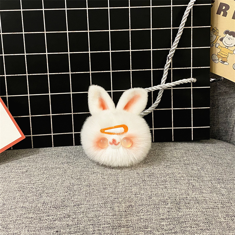 Cute Bunny Plush Key Chain Girl Heart Cartoon Doll Bag Pendant Car Key Chain Gift Accessories — image 7