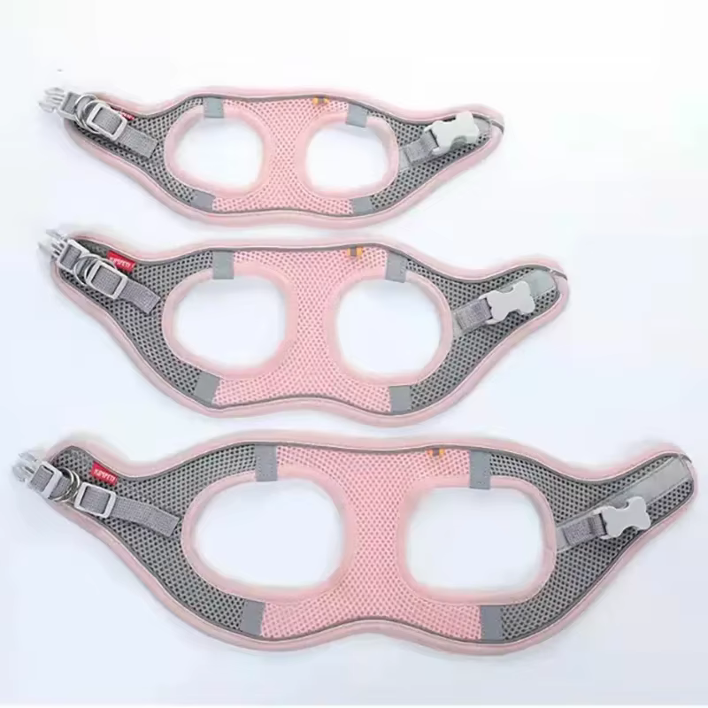 Arnes de Refuerzo Seguros y Respirables para Gatos y Perros Pequeños y Medianos con Cinta Reflectante para Caminatas al Aire Libre — imagen 4