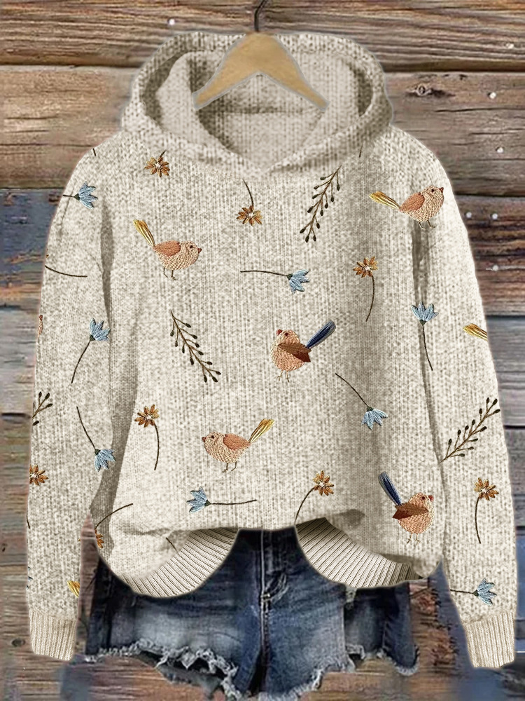 Suéter con Capucha de Estampado Animal para Mujer — imagen 12