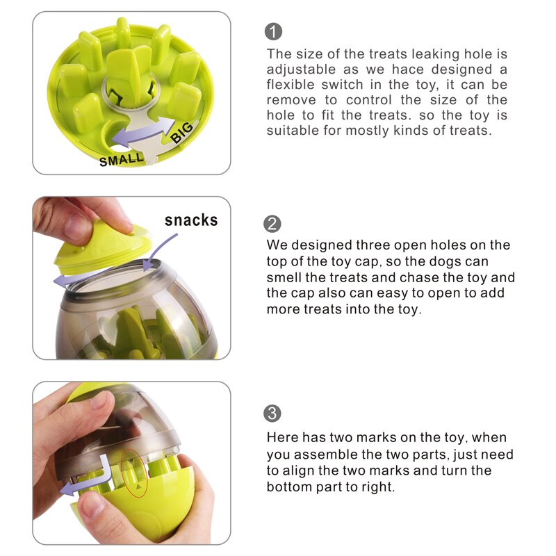 Pelota de Juguete Interactivo IQ para Perros - Comida Dispensadora de Alimentos Caninos — imagen 3