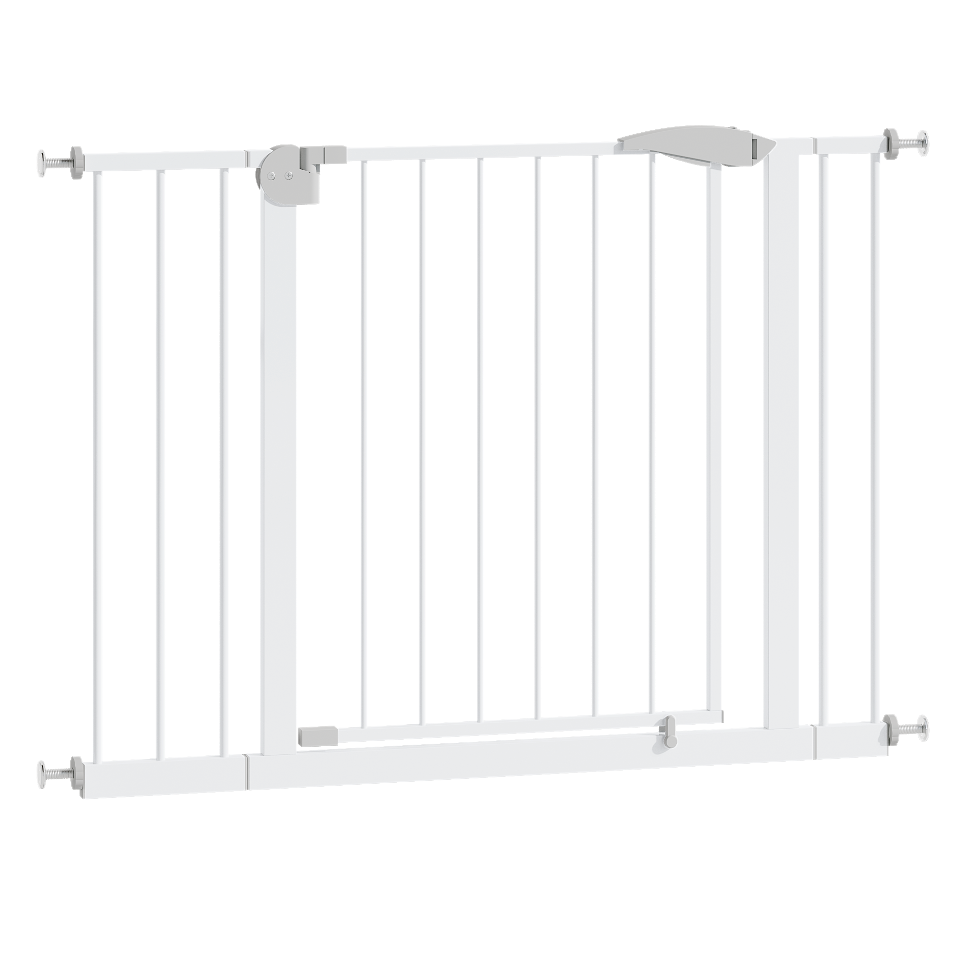 2 Pack 29.5-44.1" Wide Baby Gate for Stairs, Dog Gate Indoor for Doorways, No Drilling Pressure Mounted Pet Gates for Kids, Easy Walk Through Safety Gate, White — image 10