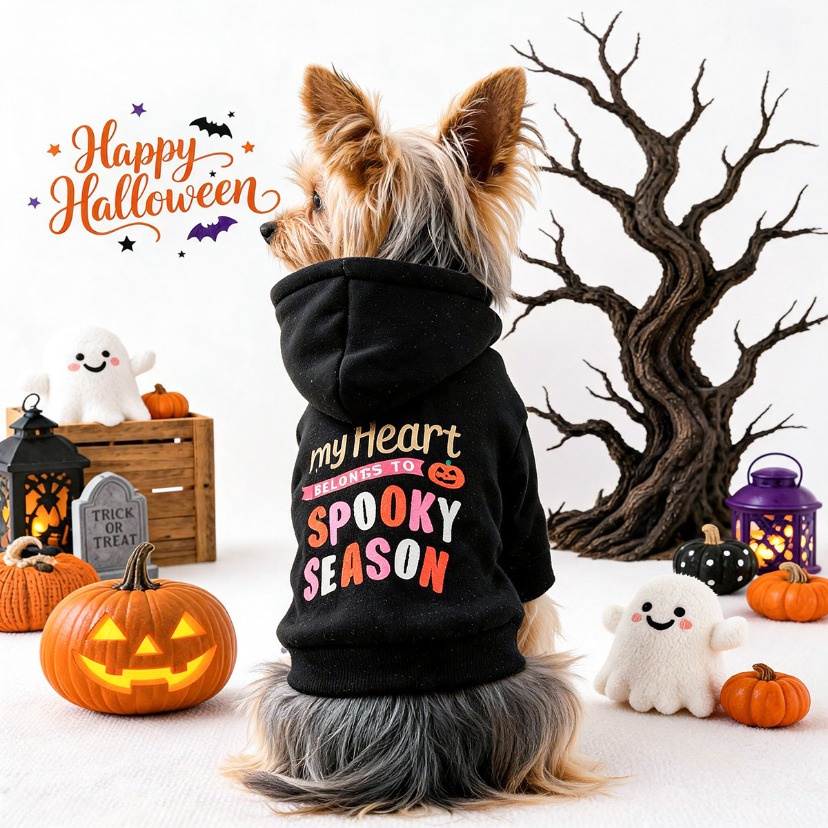 Pet Clothing for Dogs and Cats - Halloween Embroidered Hoodie Direct from Factory — image 3