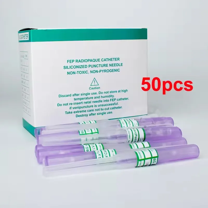 50 Piezas de Dispositivos de Infusión Intravenosa Veterinaria para Animales 20G 22G 24G 26G, Insumos Veterinarios