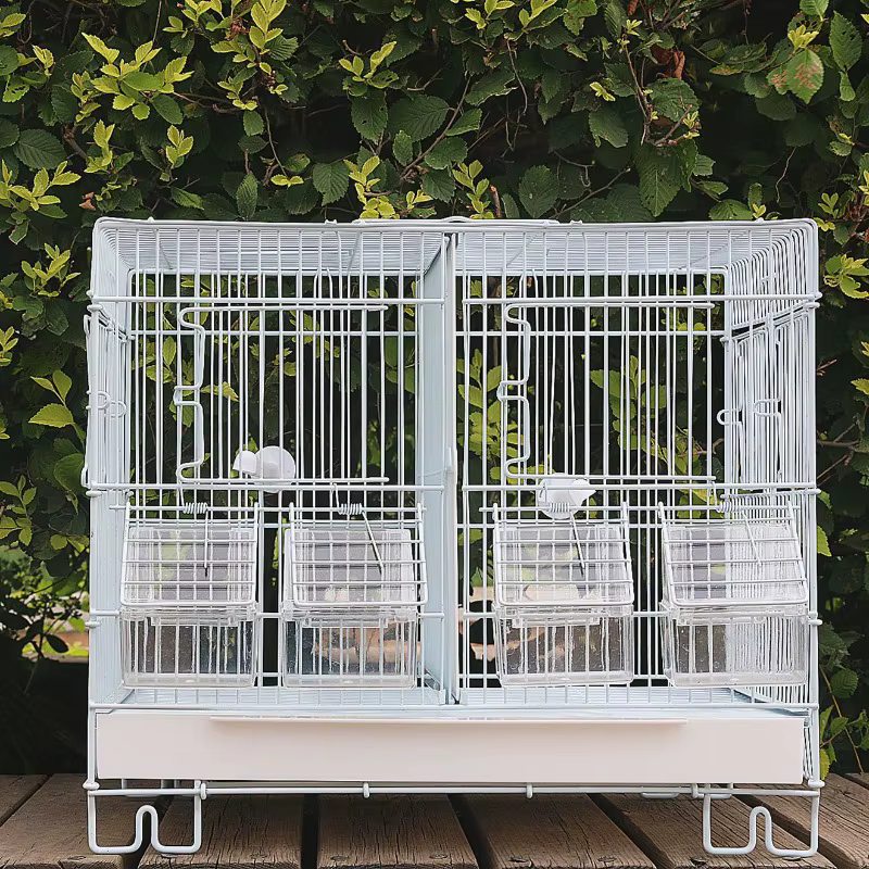 Jaula para pájaros, jaula de cría con partición, jaula apilable, jaula de cría para canarios y hibiscos, accesorios para pájaros — imagen 2