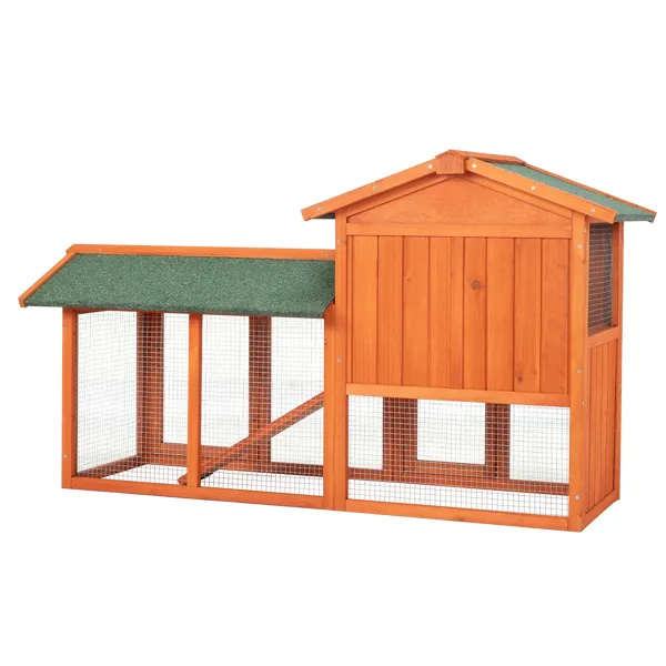 61" Wooden Chicken Coop Hen House Rabbit Wood Hutch Poultry Cage Habitat (SAME AS 39333036) — imagen 5
