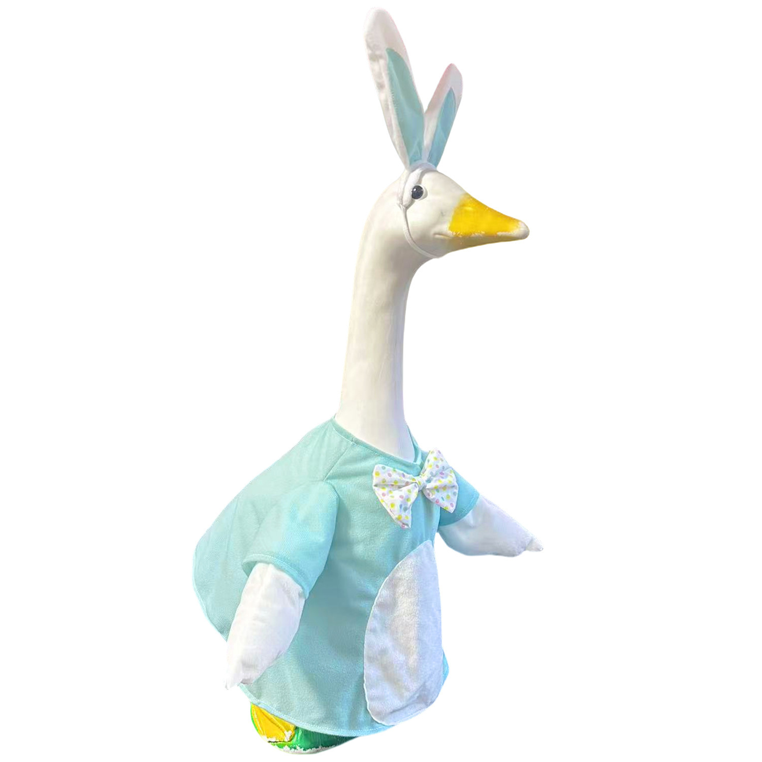 PorchGooseCostume Cute Easter Bunny Ear Goose Costume Outdoor Yard Decorative Dress for Geese — image 1