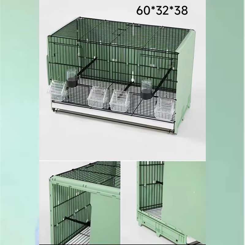 Factory Luxury Metal Birds Cage Multilayer Portable Bird Breeding Cage Stackable Bird Cage — image 3