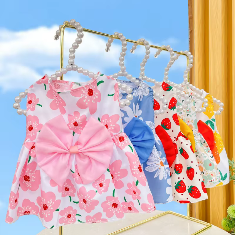 Ropa de Verano para Perros: Vestido con Bow y Encaje para Chihuahuas, Poodles y Pequeños Canes — imagen 3