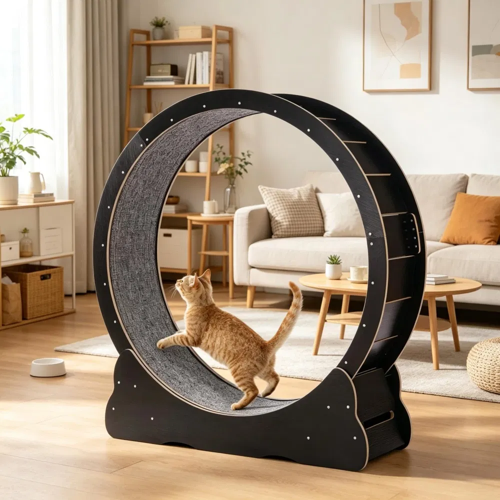 Wooden Cat Exercise Wheel — image 1