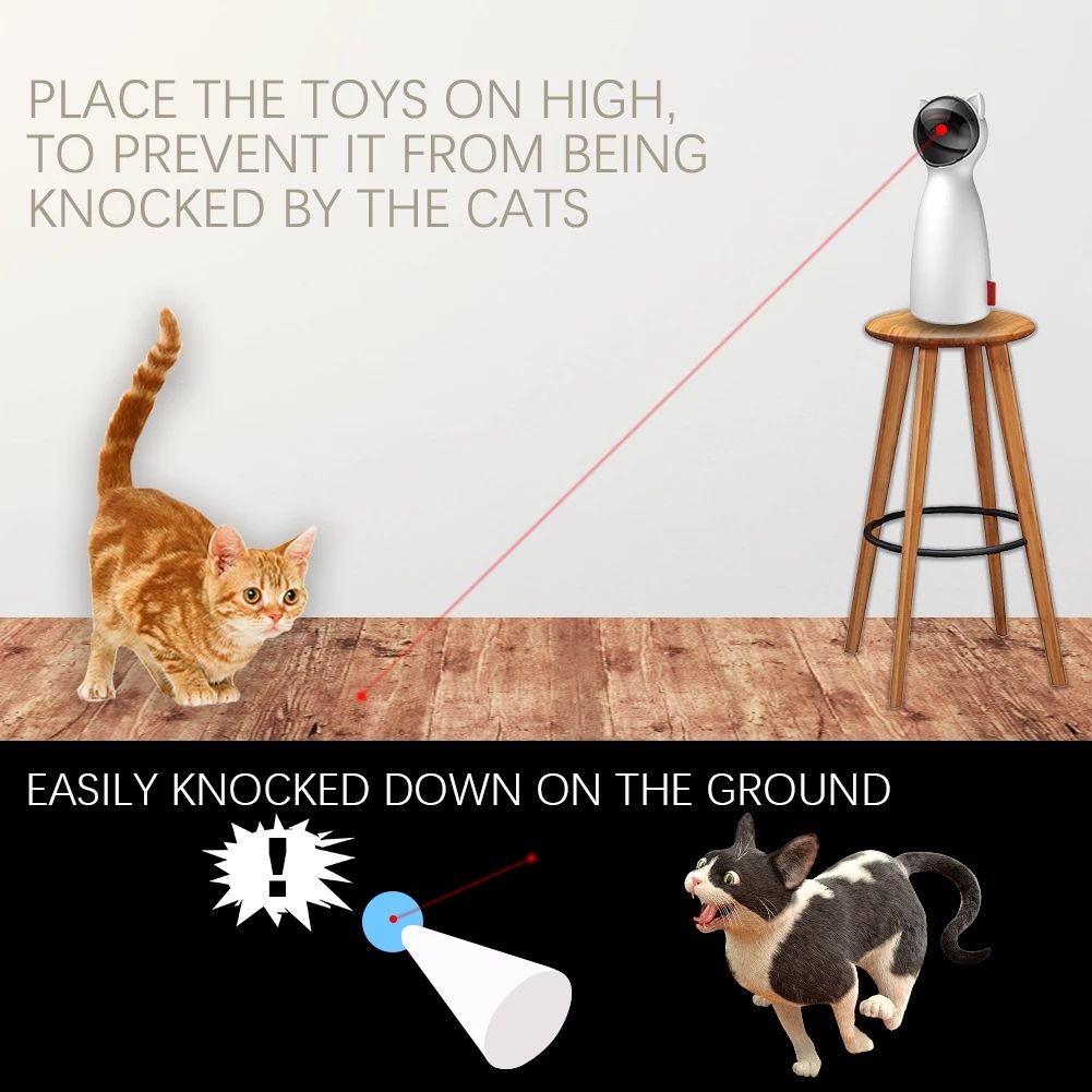 Teaser de Láser Automático para Gatos con LED Rojo Bear Laser Cat — imagen 5