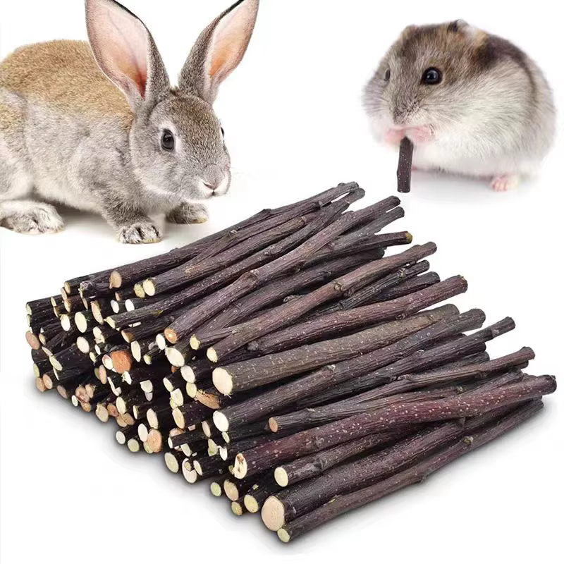 20/40/80/100 Piezas de Palitos de Manzano para Desgaste Dental de Hámsters y Conejos, Juguetes de Piedra Mineral Molar para Chinchillas y Hámsteres, Accesorios para Mascotas — imagen 1