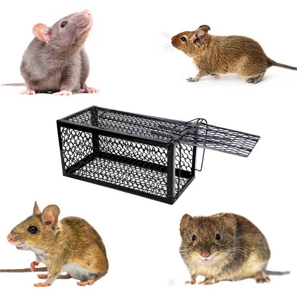 Self-locking Trap Catcher Mouse Rat Bait Mice Live Box Mice Trap Cage Household Mouse Catcher Animal Control Hamster Iron Cage — image 4
