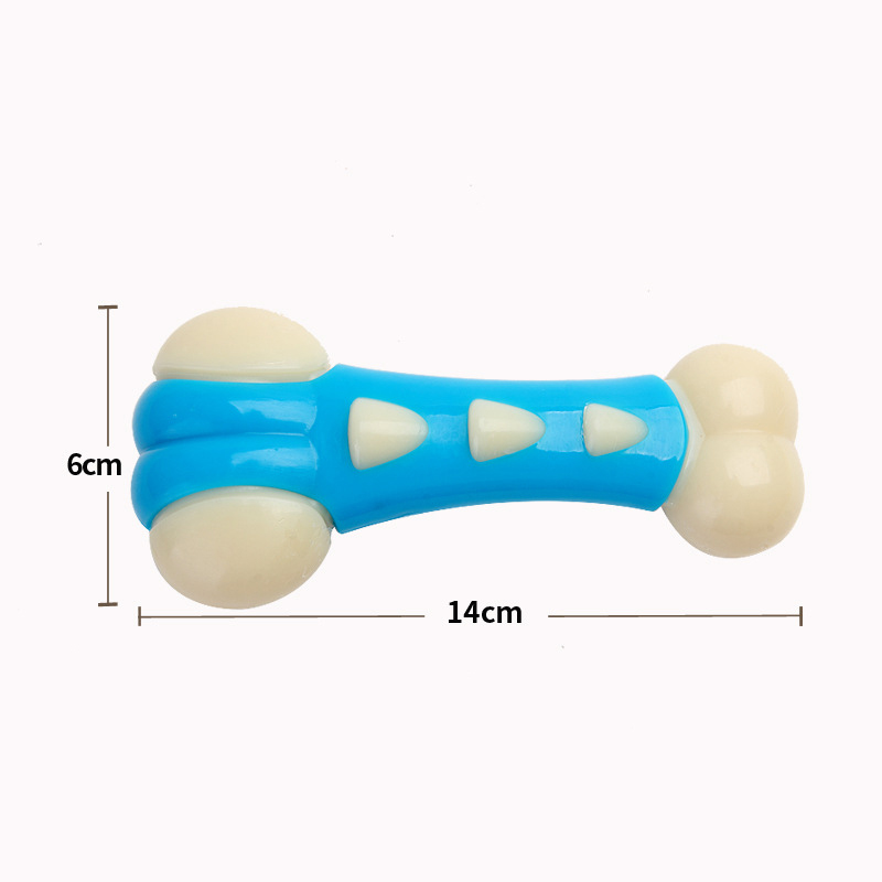Juguetes para Mascotas Hueso de Nylon y PU Sabor Carne Resistente a Mordiscos Perro Pastor Alemán Collie Fino Puppy — imagen 5