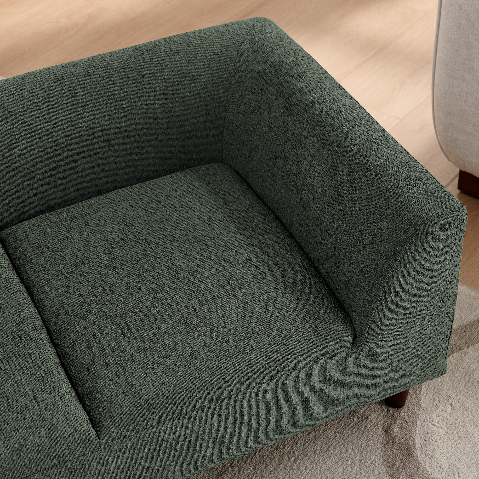 Silla para Mascotas con Apoyabrazos y Espaldar: Sofá Moderno Rectangular para Perros Pequeños y Medianos, Mueble de Almohadón Suave para Canes Comodos, -VERDE OLIVA — imagen 2