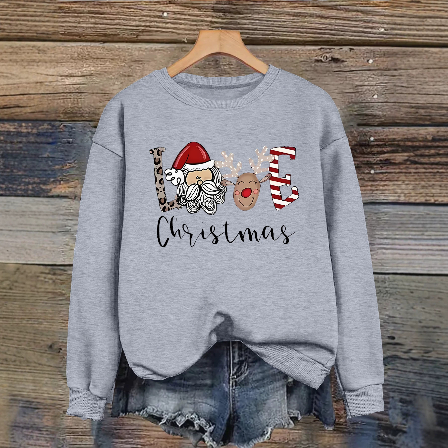 Deer print fleece hoodie — image 3