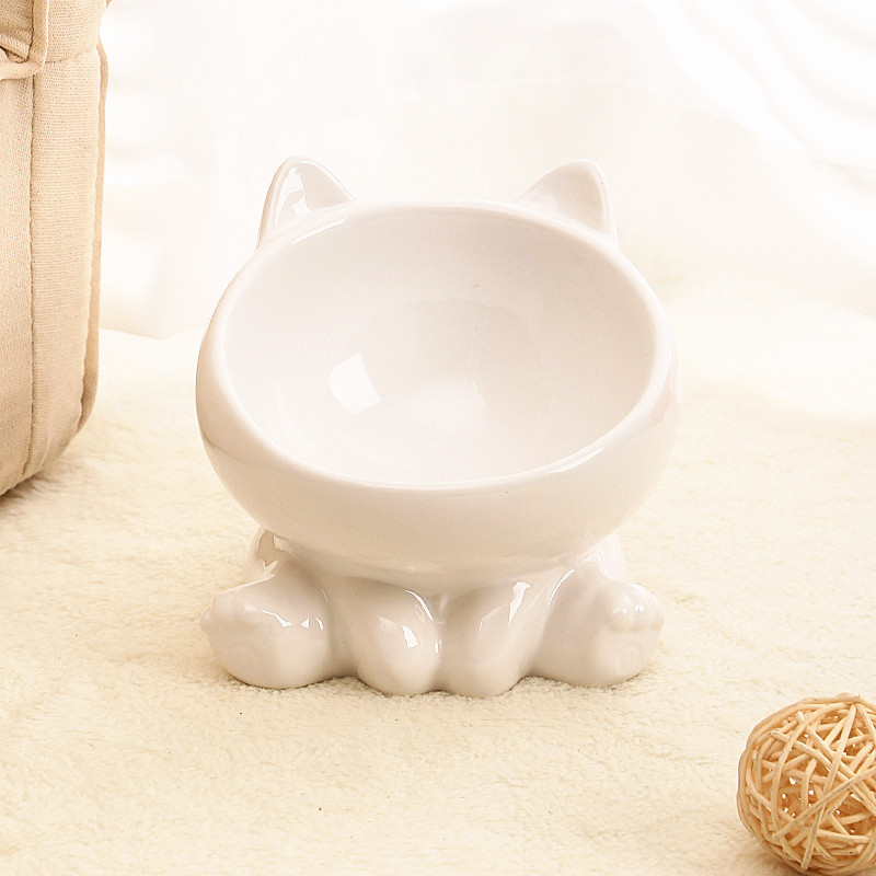 Plato Cerámico para Gatos Plato de Alimento para Mascotas Protección Cuello y Boca para Perros Plato de Comida Animal — imagen 5
