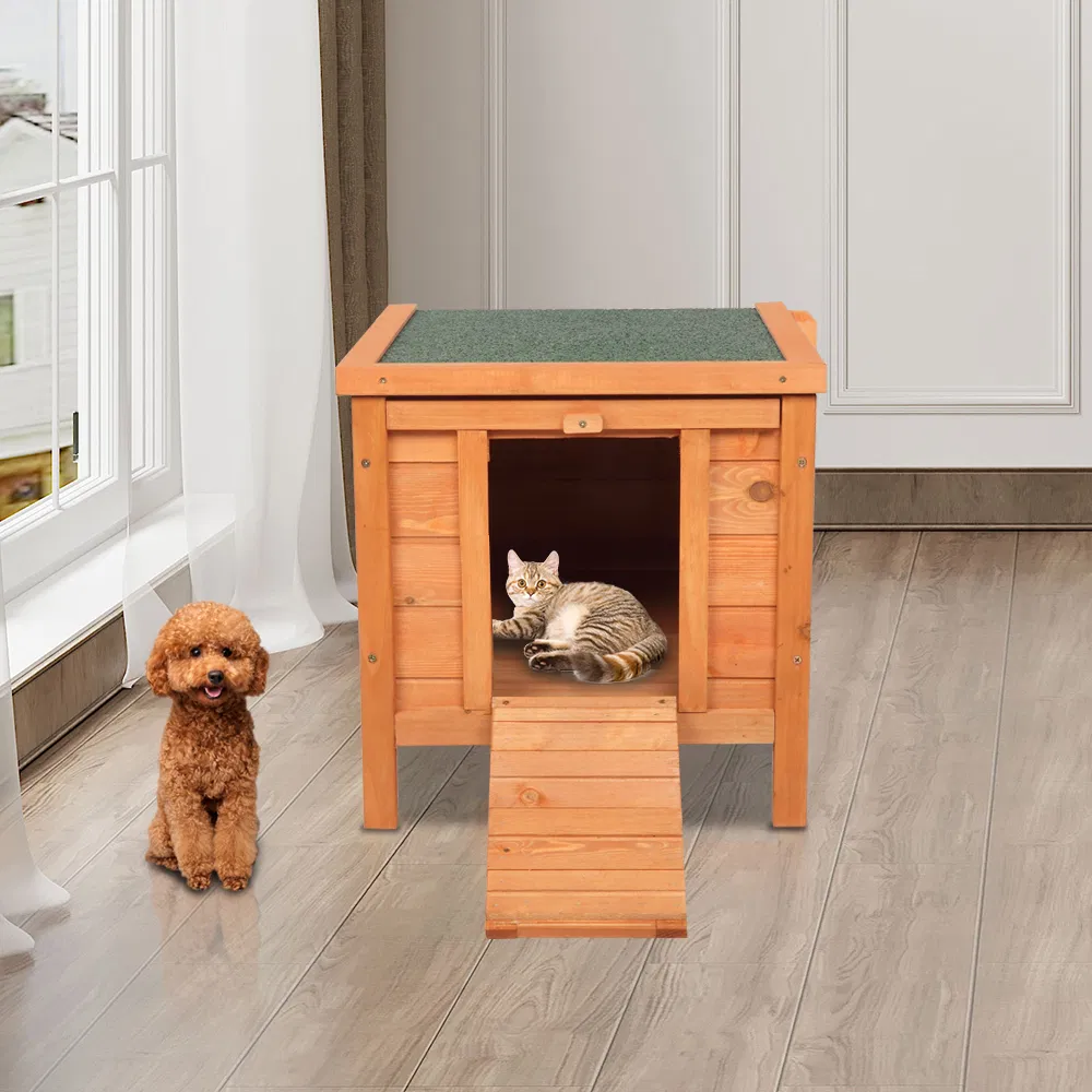 20-inch removable roof, waterproof, green asphalt roof, cedar wood, wooden chicken and rabbit cage — image 11