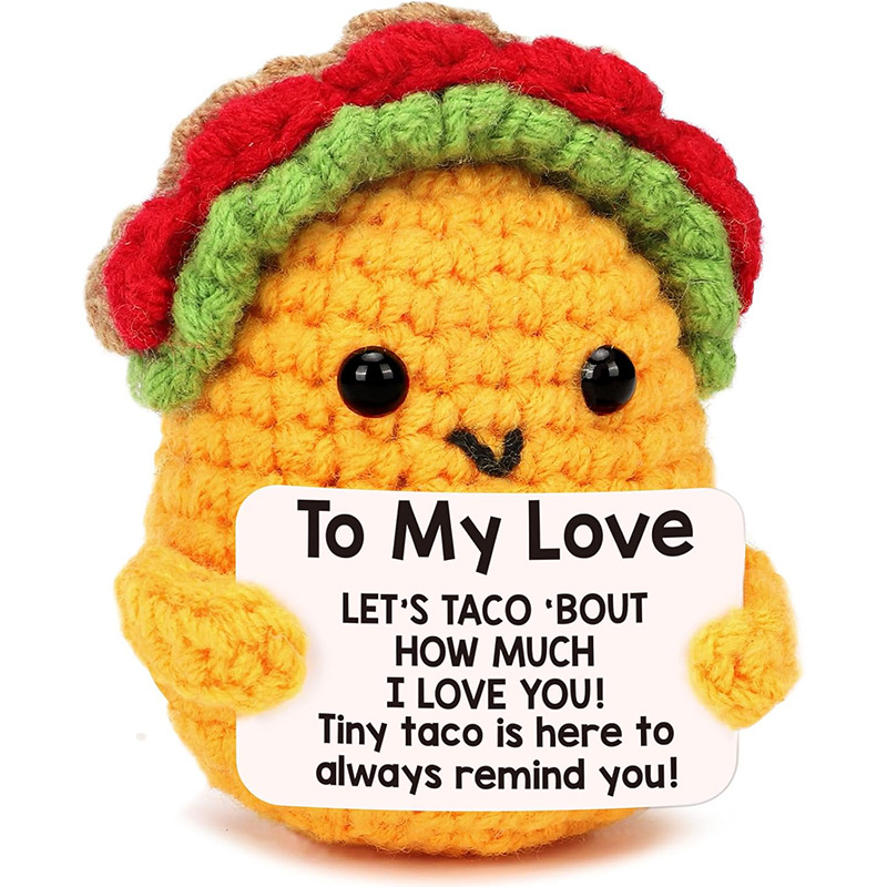 Handmade Knitted Doll Penguin Potato Turtle Dinosaur Donut Cartoon — image 15