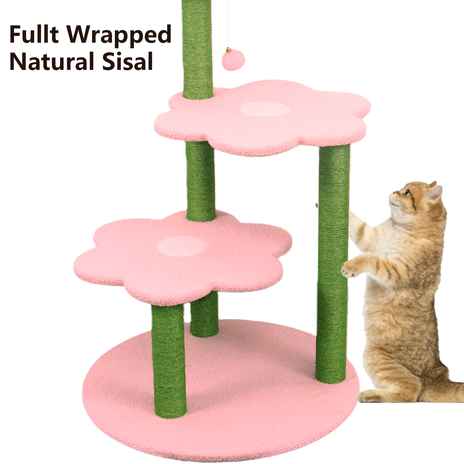 Cat Tree with Removable Cozy Perch & Scratching Posts Hanging & Toy Multi-Level Cat Furniture for Kittens/Cats to Climb, Rest & Play Hanging Toy — image 4