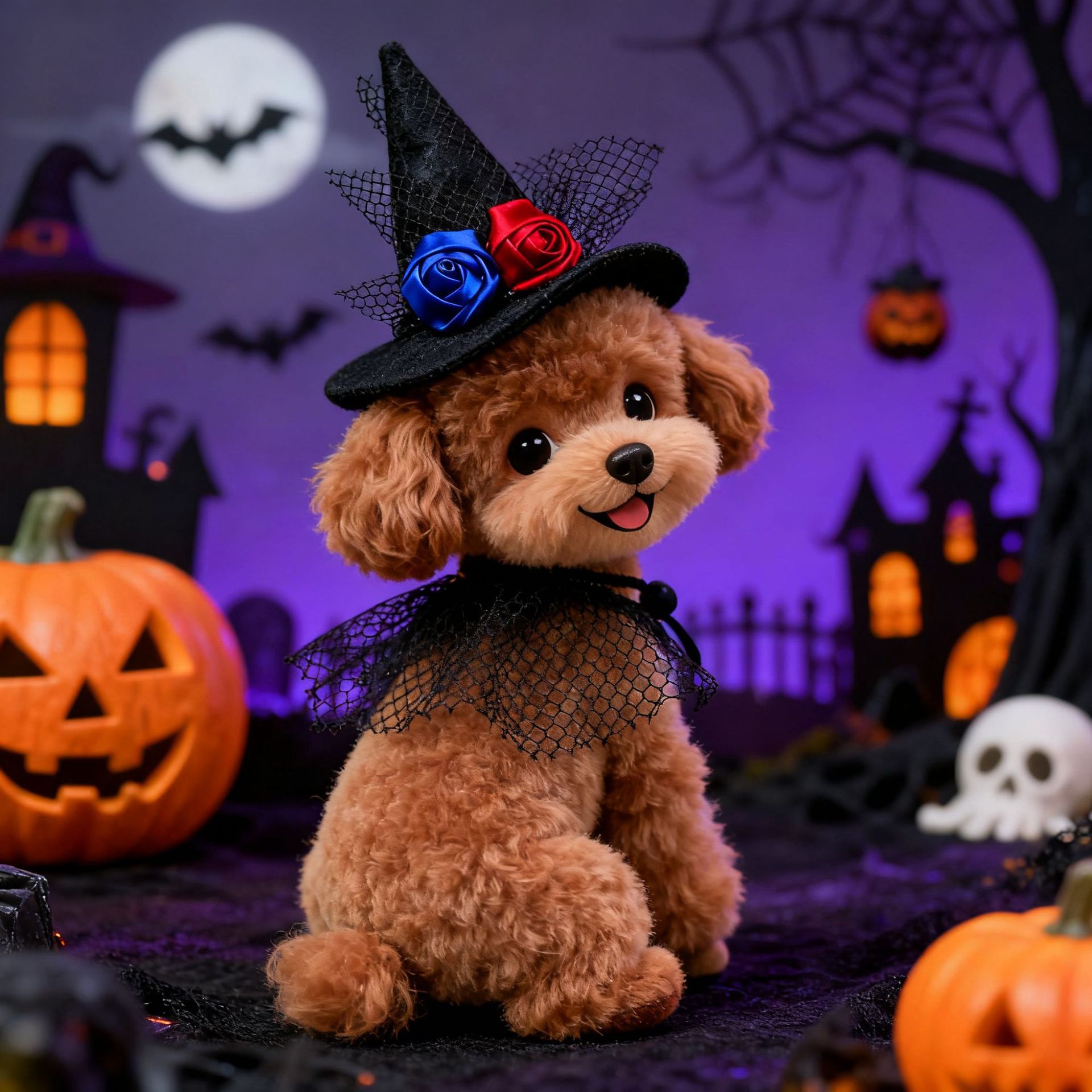 Pet Halloween Hat Creative Pumpkin Devil Spider New Stock Rabbit Pet Dog — image 3