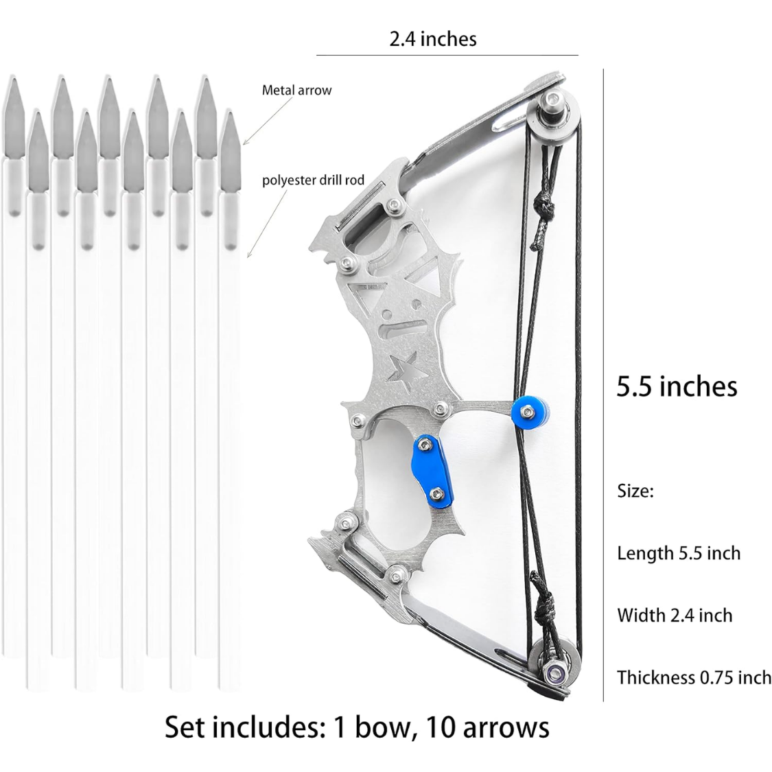 Archery Bow Set Left And Right Hand Compound Bow Hunting Bow Metal Material Catapult RH LH For Practice Archery — image 6