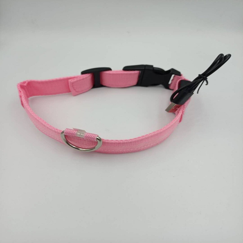 Led Pet Collar Glow Collar Pet Belt Mesh Rechargeable Neck Ring Usb Rechargeable Dog Cord Collar Battery — image 7