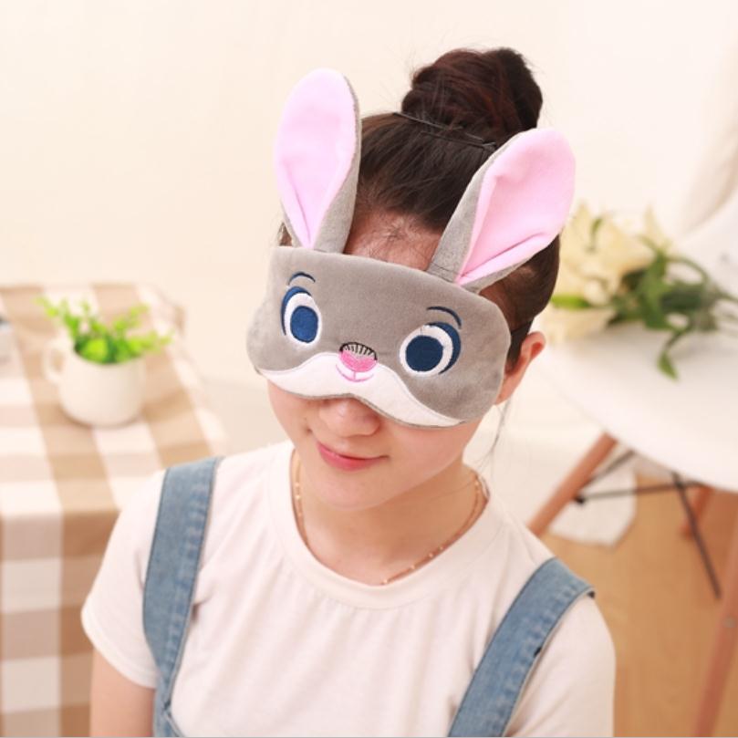 1p bunny / Totoro / fox / lazy sleep mask on holiday travel, relax, sleep aid blindfolded ice cover eye patch sleeping mask cov — image 3